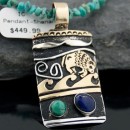 12kt Gold Filled Handmade Buffalo Turquoise .925 Sterling Silver Certified Authentic Navajo Native American Necklace 390592572446