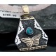 12kt Gold Filled Handmade Butterfly Natural Turquoise .925 Sterling Silver Certified Authentic Navajo Native American Necklace 390599158513