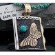 12kt Gold Filled Handmade Butterfly Turquoise .925 Sterling Silver Certified Authentic Navajo Native American Necklace 370834465457 12kt Gold Filled Handmade Butterfly Turquoise .925 Sterling Silver Certified Authentic Navajo Native American Necklace 370834465457