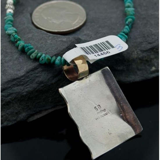 12kt Gold Filled Handmade Butterfly Turquoise .925 Sterling Silver Certified Authentic Navajo Native American Necklace 370834465457 12kt Gold Filled Handmade Butterfly Turquoise .925 Sterling Silver Certified Authentic Navajo Native American Necklace 370834465457