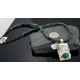 12kt Gold Filled Handmade Certified Authentic .925 Sterling Silver Navajo Natural Malachite and Turquoise Native American Necklace 390614969457