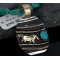 12kt Gold Filled Handmade Horse Certified Authentic .925 Sterling Silver Navajo Turquoise Native American Necklace 370885895069