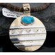 12kt Gold Filled Handmade Mountain Certified Authentic .925 Sterling Silver Turquoise Native American Necklace 370843756299
