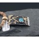 12kt Gold Filled Handmade Storyteller Turquoise Certified Authentic .925 Sterling Silver Navajo Native American Necklace 370821350590