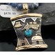 12kt Gold Filled Handmade Storyteller Turquoise Certified Authentic .925 Sterling Silver Navajo Native American Necklace 370829502799 12kt Gold Filled Handmade Storyteller Turquoise Certified Authentic .925 Sterling Silver Navajo Native American Necklace 370829502799