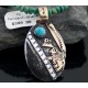 12kt Gold Filled Handmade Turquoise .925 Sterling Silver Certified Authentic Buffalo Navajo Native American Necklace 390603321287