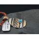 12kt Gold Filled Handmade Wave Certified Authentic .925 Sterling Silver Navajo Turquoise Native American Necklace 371312161728