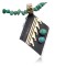 12kt Gold Filled Handmade Wave Certified Authentic .925 Sterling Silver Navajo Turquoise Native American Necklace 390644930849