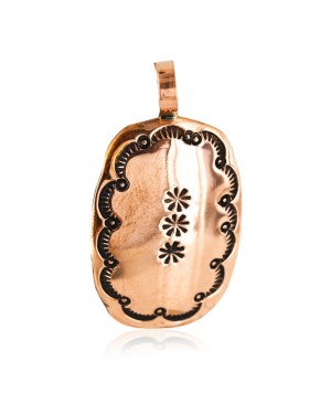 Handmade Certified Authentic Navajo Pure Copper Pendant Native American Necklace 16975-1