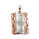Handmade Gecko Certified Authentic Navajo Pure .925 Sterling Silver and Copper Pendant Native American Necklace 16986-1