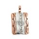 Handmade Gecko Certified Authentic Navajo Pure .925 Sterling Silver and Copper Pendant Native American Necklace 16986-1