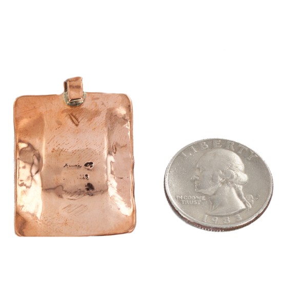 Handmade Horse Certified Authentic Navajo Pure .925 Sterling Silver and Copper Pendant 1 Native American Necklace 16986-3