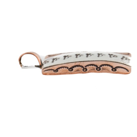 Handmade Horse Certified Authentic Navajo Pure .925 Sterling Silver and Copper Pendant 1 Native American Necklace 16986-3