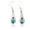 $180 Certified Authentic Navajo .925 Sterling Silver Natural Turquoise Coral Native American Earrings 18079-3