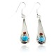 $180 Certified Authentic Navajo .925 Sterling Silver Natural Turquoise Coral Native American Earrings 18079-3
