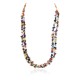 2 Strand .925 Sterling Silver Certified Authentic Navajo Natural Multicolor Stones Native American Necklace 15501-128 2 Strand .925 Sterling Silver Certified Authentic Navajo Natural Multicolor Stones Native American Necklace 15501-128