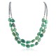 2 Strand Certified Authentic .925 Stering Silver Navajo Natural Jade Hematite Native American Necklace 17016