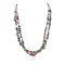 2 Strand .925 Sterling Silver Navajo Natural Multicolor Stones Native American Necklace 750216