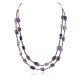 2 Strand Certified Authentic Navajo .925 Sterling Silver Natural Amethyst Native American Necklace 16093