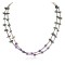 2 Strand Certified Authentic Navajo .925 Sterling Silver Natural Spiderweb Turquoise Amethyst Native American Necklace  750106-27