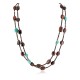2 Strand Certified Authentic Navajo .925 Sterling Silver Natural Tigers Eye Heishi Native American Necklace 15269-16