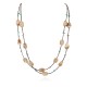 2 Strand Certified Authentic Navajo .925 Sterling Silver Natural Turquoise Agate Native American Necklace  15304-66