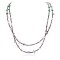 2 Strand Certified Authentic Navajo .925 Sterling Silver Natural Turquoise Amethyst Native American Necklace 750106-38
