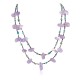 2 Strand Certified Authentic Navajo .925 Sterling Silver Natural Turquoise Amethyst Native American Necklace 750145-1