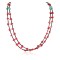 2 Strand Certified Authentic Navajo .925 Sterling Silver Natural Turquoise Coral Native American Necklace 15562-33