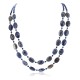 2 Strand Certified Authentic Navajo Natural Lapis Native American Necklace 17051-9