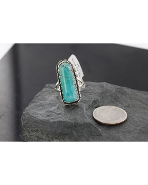 Handmade Certified Authentic Navajo .925 Sterling Silver Natural Turquoise Native American Ring  370980712254
