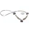 Navajo .925 Sterling Silver Graduated Melon Shell and Turquoise Native American Necklace 790101-19