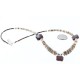 Certified Authentic Navajo .925 Sterling Silver Graduated Melon Shell and Turquoise Native American Necklace 790101-19
