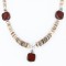Certified Authentic Navajo .925 Sterling Silver Graduated Melon Shell and Jasper Turquoise Native American Necklace 790101-17