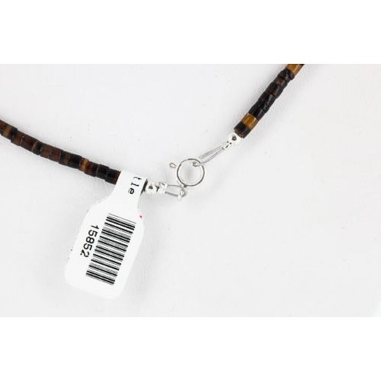 Certified Authentic Navajo .925 Sterling Silver Natural Turquoise Native American Necklace 15852
