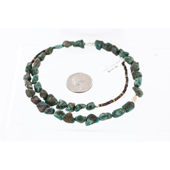 Certified Authentic Navajo .925 Sterling Silver Natural Turquoise Native American Necklace 371008927250 Certified Authentic Navajo .925 Sterling Silver Natural Turquoise Native American Necklace 371008927250