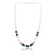 $230 Handmade Certified Authentic Navajo .925 Sterling Silver Graduated Melon Shell and Heishi Malachite Native American Necklace 390762726336