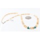 $230 Handmade Certified Authentic Navajo .925 Sterling Silver Graduated Melon Shell and Turquoise Native American Necklace 370996065804