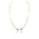 $230 Handmade Certified Authentic Navajo .925 Sterling Silver Graduated Melon Shell and Turquoise Native American Necklace 370996065804