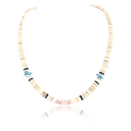 $230 Handmade Certified Authentic Navajo .925 Sterling Silver Graduated Melon Shell and Turquoise Native American Necklace 370996728106 $230 Handmade Certified Authentic Navajo .925 Sterling Silver Graduated Melon Shell and Turquoise Native American Necklace 370996728106
