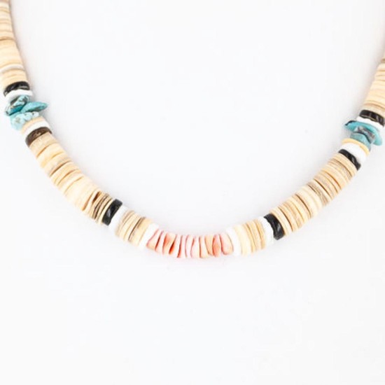$230 Handmade Certified Authentic Navajo .925 Sterling Silver Graduated Melon Shell and Turquoise Native American Necklace 370996728106 $230 Handmade Certified Authentic Navajo .925 Sterling Silver Graduated Melon Shell and Turquoise Native American Necklace 370996728106
