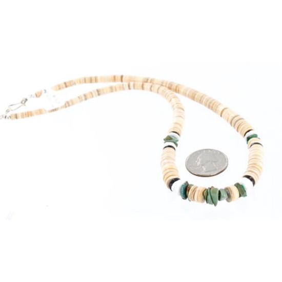 $240 Handmade Certified Authentic Navajo .925 Sterling Silver Graduated Heishi Turquoise Native American Necklace 371006957278 $240 Handmade Certified Authentic Navajo .925 Sterling Silver Graduated Heishi Turquoise Native American Necklace 371006957278