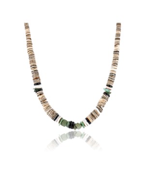 $240 Handmade Certified Authentic Navajo .925 Sterling Silver Graduated Heishi Turquoise Native American Necklace 390771299769
