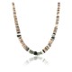 $240 Handmade Certified Authentic Navajo .925 Sterling Silver Graduated Heishi Turquoise Native American Necklace 390771299769