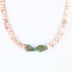 $240 Handmade Certified Authentic Navajo .925 Sterling Silver Graduated Melon Shell and Turquoise Native American Necklace 390760953445