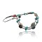$240 Large Certified Authentic 2 Strand Navajo .925 Sterling Silver Multicolor Stones Native American Necklace 390569988014
