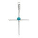 .925 Sterling Silver Handmade Cross Certified Authentic Navajo Natural Turquoise Native American Pendant 24373-1 .925 Sterling Silver Handmade Cross Certified Authentic Navajo Natural Turquoise Native American Pendant 24373-1