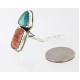 $250 Handmade Certified Authentic Navajo .925 Sterling Silver Turquoise and Spiny Oyster Native American Ring  370990736789