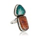 $250 Handmade Certified Authentic Navajo .925 Sterling Silver Turquoise and Spiny Oyster Native American Ring  370990736789