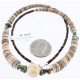 Certified Authentic Navajo .925 Sterling Silver Graduated Heishi Turquoise Native American Necklace 371013054683